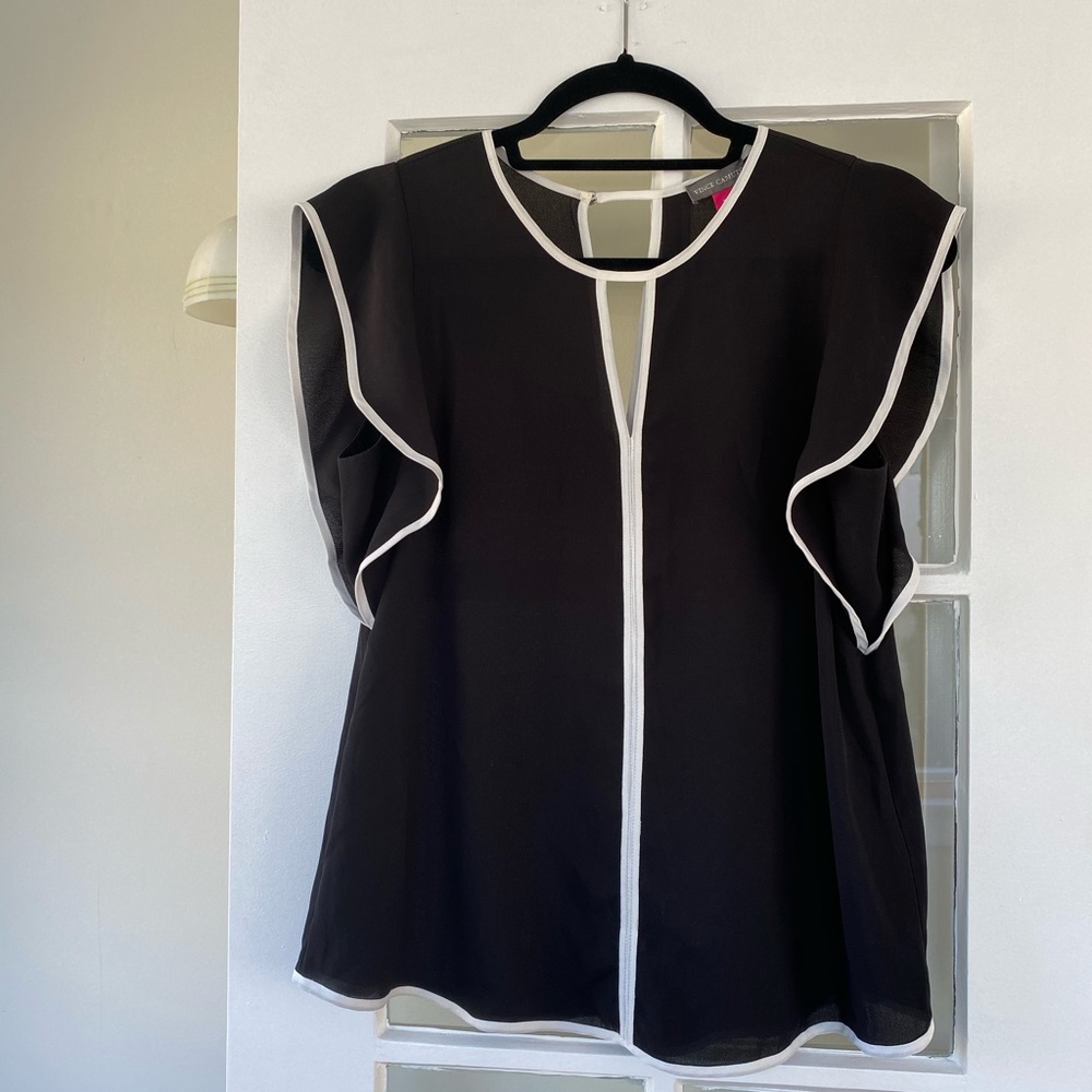 Vince Camuto Flutter Sleeve Blouse